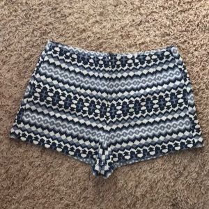 Forever 21 Printed Blue Shorts